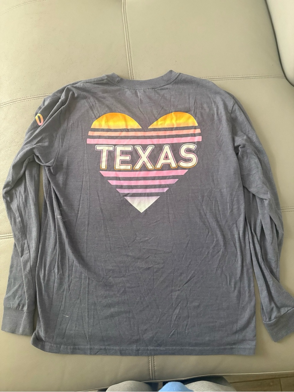 Women’s Long-Sleeve Gray Texas Heart Tee